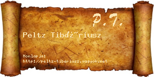 Peltz Tibériusz névjegykártya